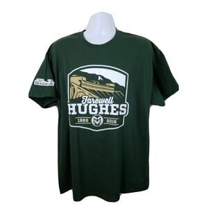 New NCAA Colorado State Rams Farewell Hughes Football Stadium t-shirt green XL